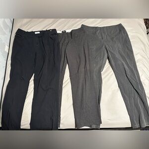 Woman's Black and Gray Office Pants